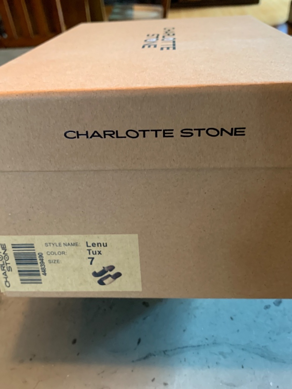 Charlotte Stone Black & White Slide Sandal - Picture 5 of 5